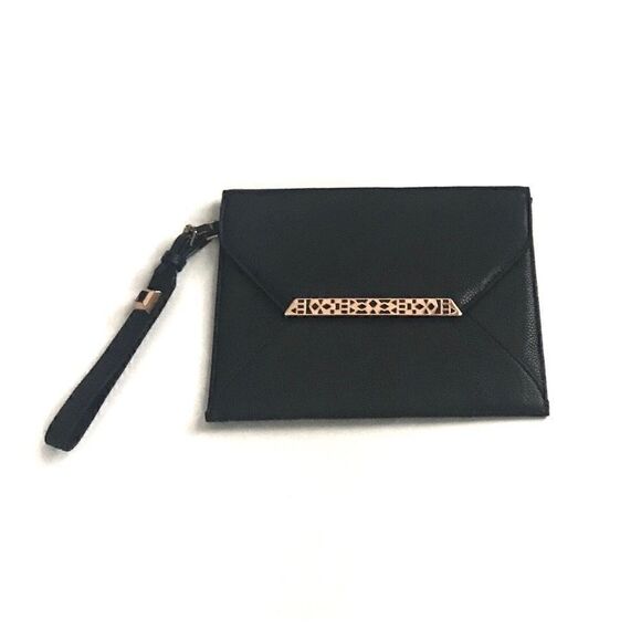 Stella & Dot Black Clutch/Wristlet/Pouch - Picture 1 of 9